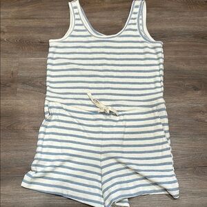 Striped Blue and White Romper